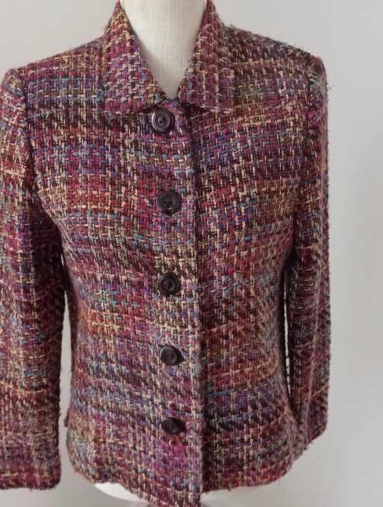 Coldwater Creek Jackets & Blazers - Vintage Coldwater Creek Multi-Colored Women's Tweed Blazer Size 6
